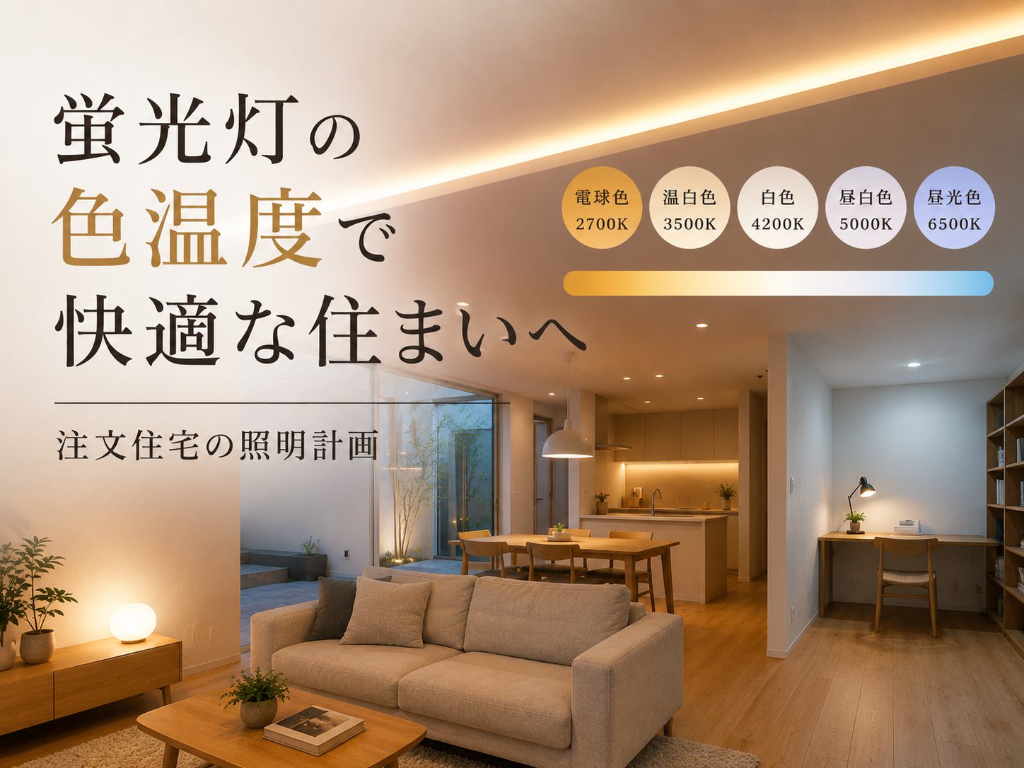 蛍光灯の色温度で快適な住まいへ注文住宅の照明計画