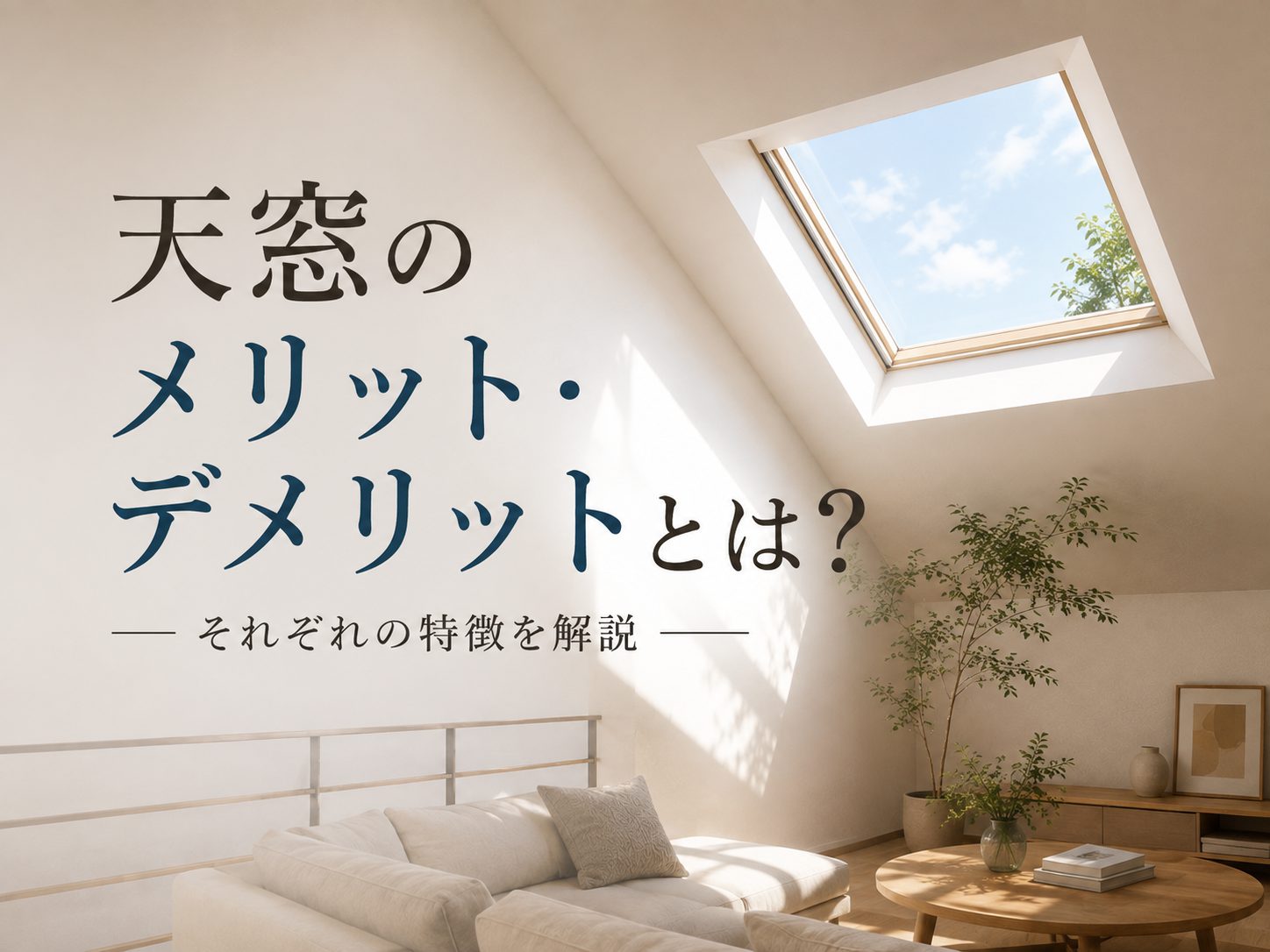 天窓のメリット・デメリットとは？それぞれの特徴を解説